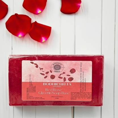 Bodhichitta Red Roses Glycerin Soap Base Melt & Pour 100% Pure & Natural 500g
