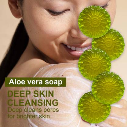 CHITAKSH Aloe Vera Smooth Bathing Soap (100GM) (PACK OF 5)