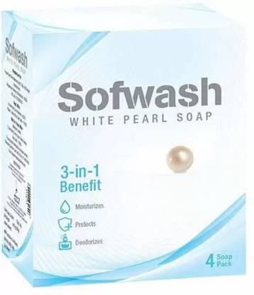 Modicare Sofwash White Pearl Bathing Soap (4 X 75G ) 3 IN1 Each 300g