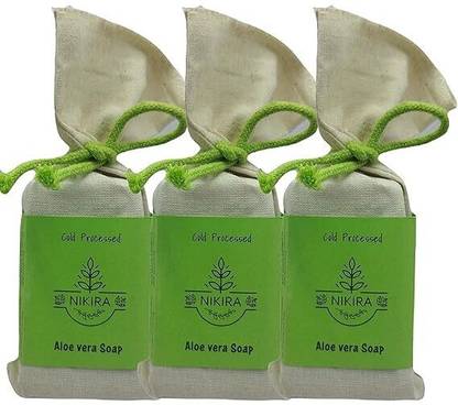 NIKIRA Natural Handmade Aloevera Soap – Cold-Processed, Sulphate-Free, Vegan, Unisex