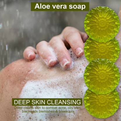 CHITAKSH Aloe Vera Soap with Natural Ingredients for Safe Use (100GM) (PACK OF 4)