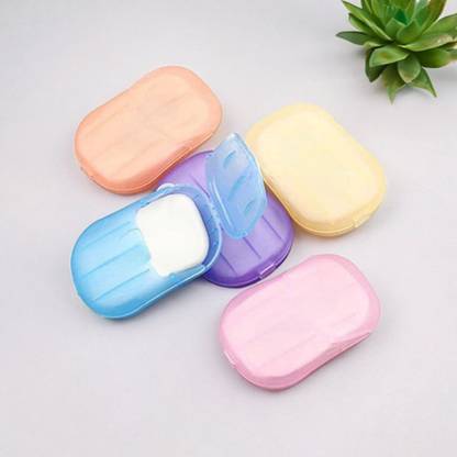 Parulenter 5 Paper Soap Strips Mini Portable Travel Soap Disposable Hand Washing