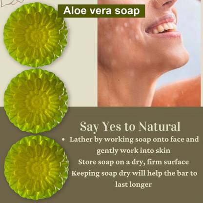 TERIHAR Aloe Vera Soap with Jojoba Oil (100GM) (PACK OF 3)