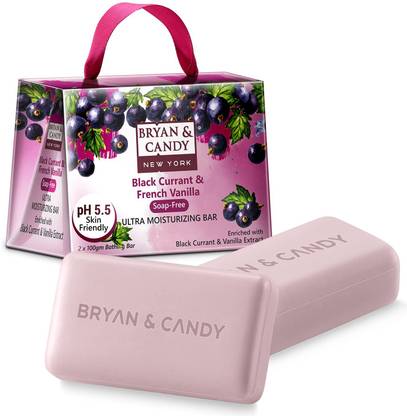 Bryan & Candy Black Currant/ French Vanilla Ultra Moisturizing Bar Enriched with Black Currant