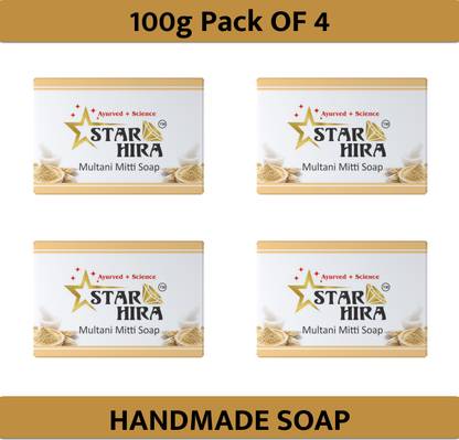starhira radiantGlow herbal soap with saffron & sandalwood | pack of 4