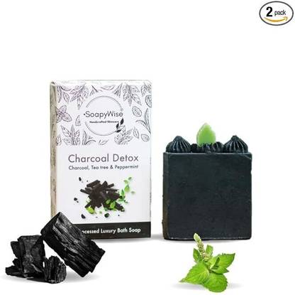 soapywise Charcoal Detox Moisturising Bathing Soap Lasting Freshness & Nourishment