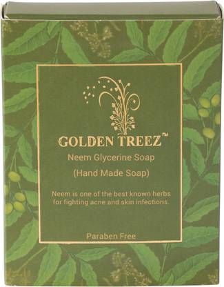 Golden Treez Neem Handmade Soap For Acne and Pimples Natural Soap Pack of 1