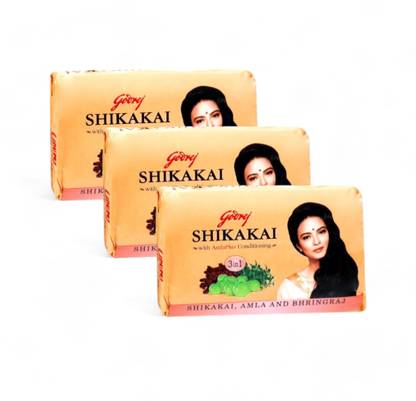 Godrej Shikakai, Amla & Bhringraj Soap - 75g (Pack Of 3)