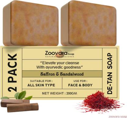 zoovara Sandalwood Soap for Glowing, Soft, Silky, Fresh Smooth Glow.