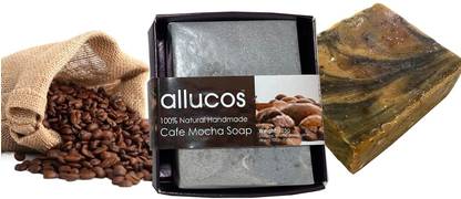 ALLUCOS Handmade Café Mocha Soap – Coffee & Cocoa Infusion for Face & Body