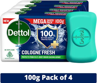 Dettol Cologne Fresh Bathing Soap Bar with 12hr Freshness