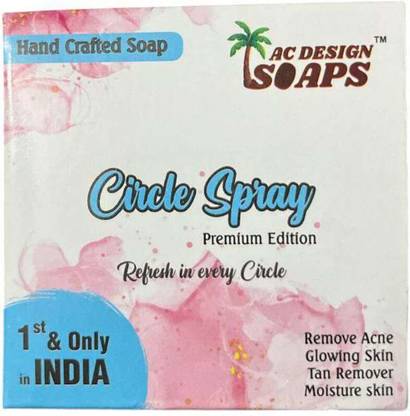 AC DESIGN Circle Spray Hand Crafted Soap Remove Acne Glowing Skin Tan Remover Green