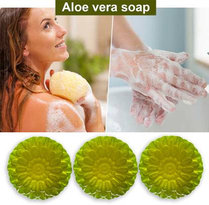 CHITAKSH Aloe Vera Soap with Mint Extract (100GM) (PACK OF 3)