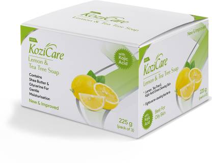 Kozicare Skin Whitening Lemon & Tea Tree Soap | Kojic Acid Soap | Body Tan Removal Soap