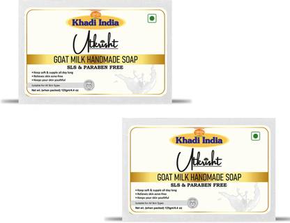 Utkrisht Khadi Handmade Goat Milk Bathing Soap - Rich in Vitamins & Minerals