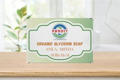 Pandit Pharmaceuticals Organic Glycerine Amla,Aritha,Shikakai Soap |Enriched with Vitamins