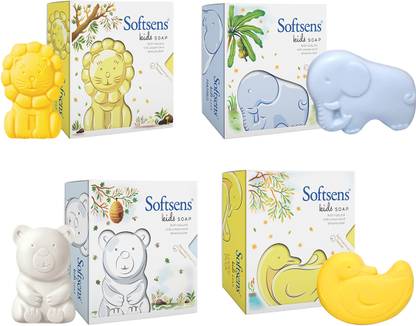 Softsens Assorted Pack Kids Soaps | Gentle and nourishing with shea butter and milk cream