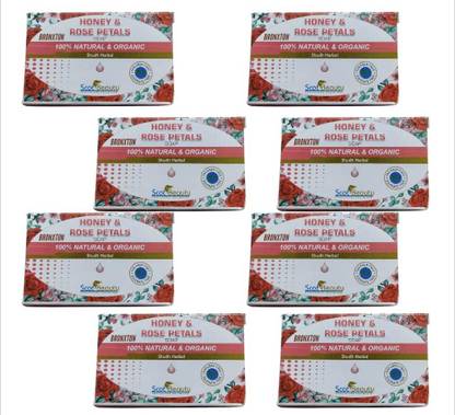 Bronxton Honey and Rose petal soap pack of 08