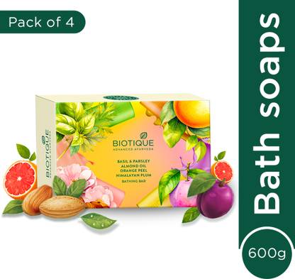 BIOTIQUE Bathing, Celebration Pack With 4 Unique ,Refreshing & Nourishing Soap