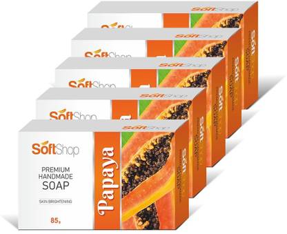 Softshop Papaya Premium Hand Made Soap (425 g)