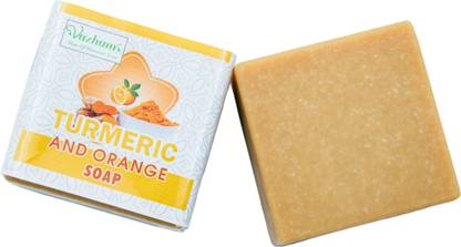 Vazham Turmeric Orange Infused Coconut Oil, Cocoa Butter, Orange Essential Oil Soaps