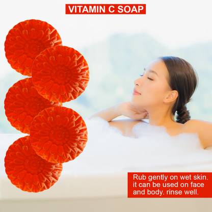 TERIHAR Elderberry Euphoria Vitamin C Bath Soap (100GM) (PACK OF 5)