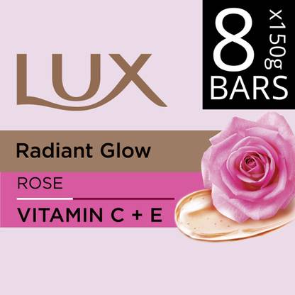 LUX Soft Glow Rose & Vitamin E Soap Bar, Bathing Soap