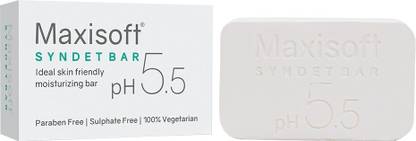 Maxisoft Syndet Bar | Shea Butter & Tea Tree Oil | pH 5.5 (75 gm - Pack of 1)