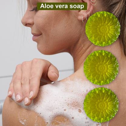 TERIHAR Aloe Vera Soap with Basil Oil (100GM) (PACK OF 3)