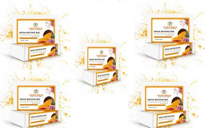 pureindia Handmade Ubtan Soap for Face & Body-with Original 9 Active Ingredients pack of 5