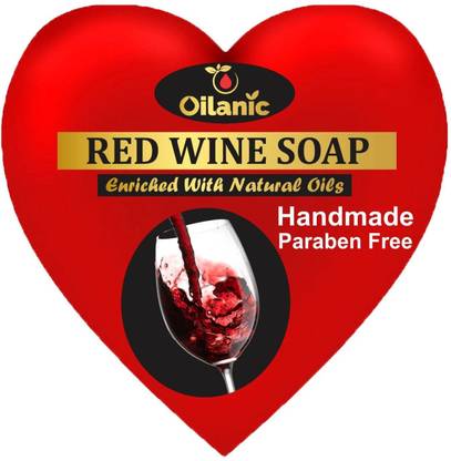 Oilanic Red Wine Soap Bathing Bar-Ideal For Men and Women (100 gms)