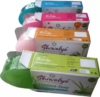 shiwalya NATURAL HANDMADE SOAP COCONUT & COOL MINT (PACK OF -4)