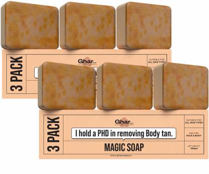 GharSoaps Sandal Wood And Saffron Soap For Glowing & Refreshing Skin