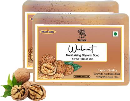 Tattvik Wallnut Mosturising Glycerin Soap For All Types of Skin