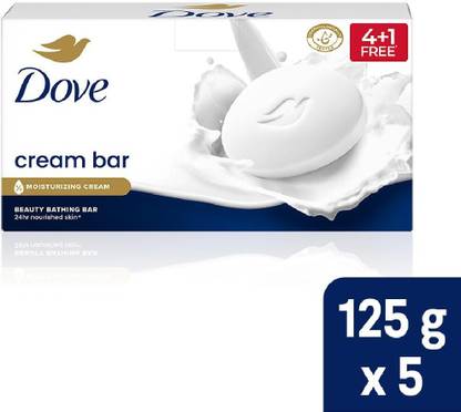 DOVE Cream Beauty Bathing Bar For 24 Hour Nourished Skin with Nutrient Serum