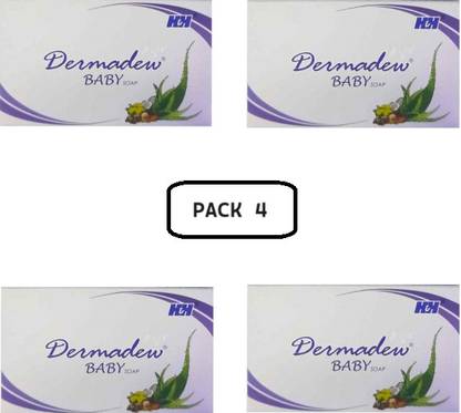 H&H For Aloew Vera with dermadew baby soap (Pack of 4 *75)