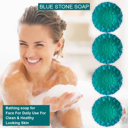 Groovy Blue Stone Invigorating Soap (100GM) (PACK OF 4)