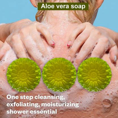 CHITAKSH Aloe Vera Soap with Geranium Essential Oil (100GM) (PACK OF 3)