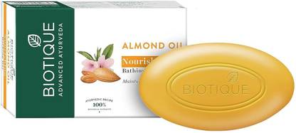 BIOTIQUE Almond Oil Nourishing Bathing Bar, 75gm