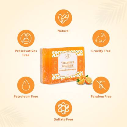 MD COSMETIC Vitamin C & Goat Milk Soap (Pack of 6)