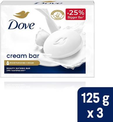 DOVE Cream Beauty Bathing Bar For 24 Hour Nourished Skin with Nutrient Serum