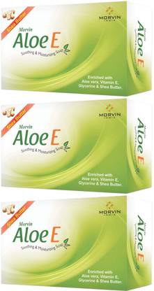 MORVIN Aloe E Soothing & Moisturizing Soap (Pack Of 3)