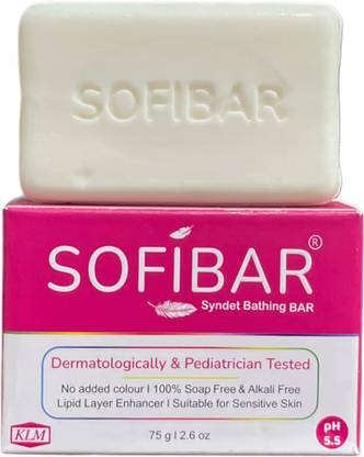 Sofidew Sofibar Syndet Bar | Baby Soap | 75 Gram (Pack of 1) Baby Body Wash And Soap