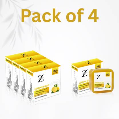 ZEROIC Natural Handmade Lemon Soap, All-in-One Face, Body & Hair Bathing Bar