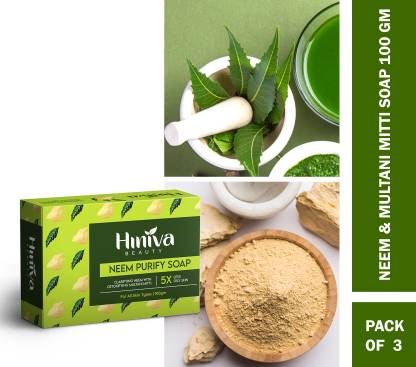 Hiniva Beauty Honey , Multani Mitti & Vitamin-E Beauty Soap Aqua for Unisex use Pack Of 2