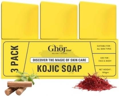 youmore Ghor Kojic Soap for Face and Body, Multani Science, All Skin Types