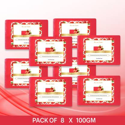 renew roots Organic Strawberry Soap Pack of 8