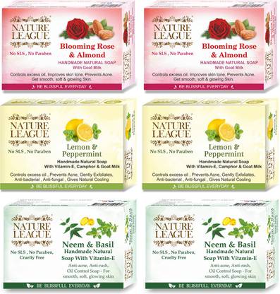 Nature League Marvel, Natural Handmade Beauty Soap Combo,With Natural Oils,SLS & Paraben Free