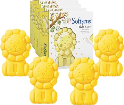 Softsens Samba the Lion Kids Soap | Gentle & Nourishing with Shea Butter & Milk Cream