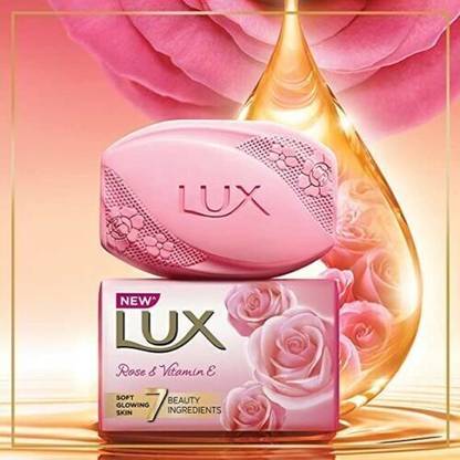 LUX Rose & Vitamin E Bathing Soap - 100g (Pack Of 3)